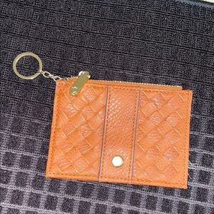 Woven Leather Card Holder with Keychain by Charming Charlie